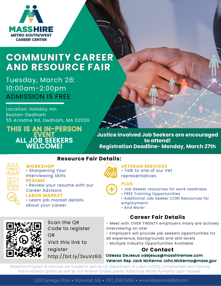 Community Career And Resource Fair flyer